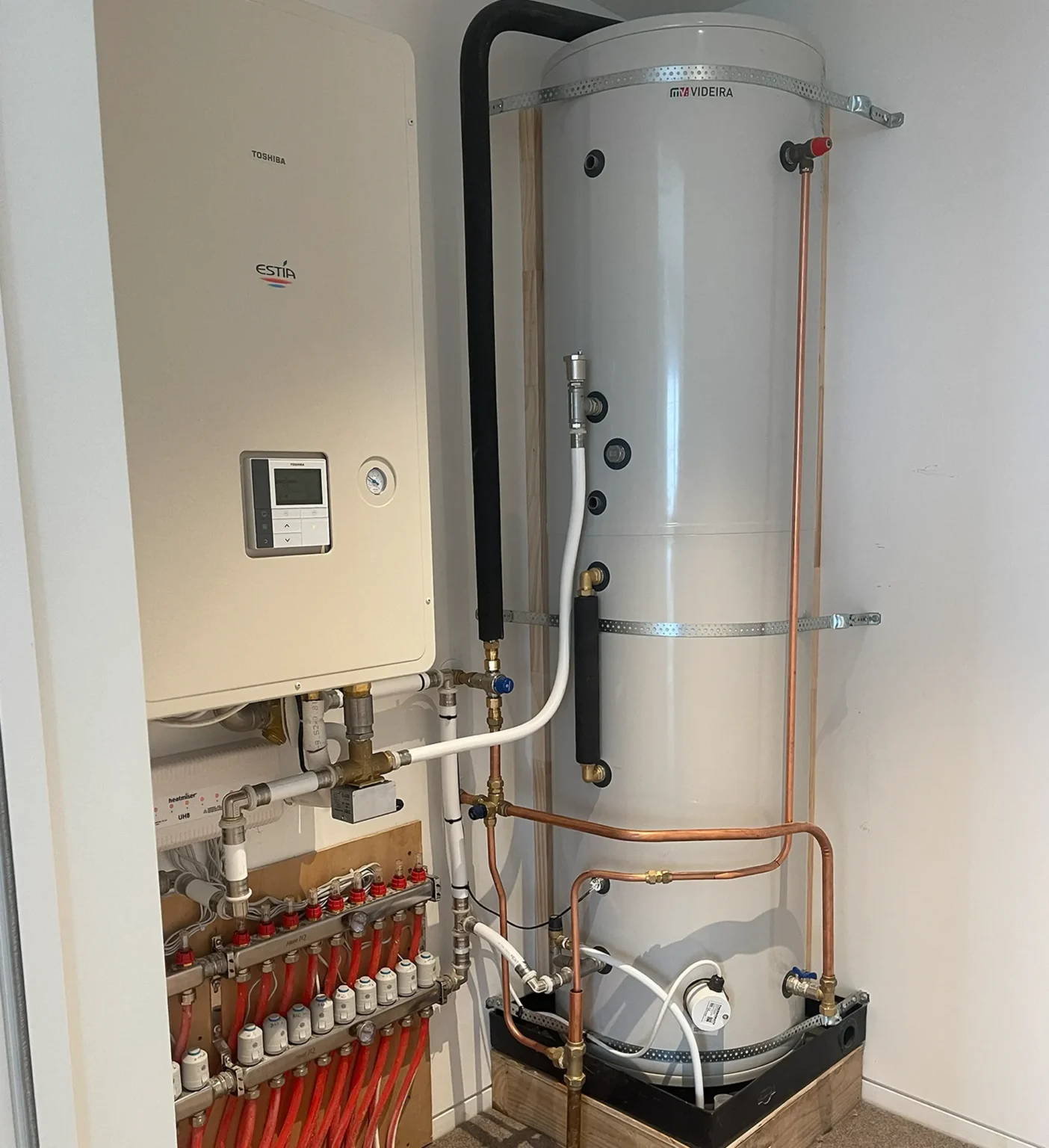 hot water cylinder and underfloor heating system installed by PolarEnergi NZ