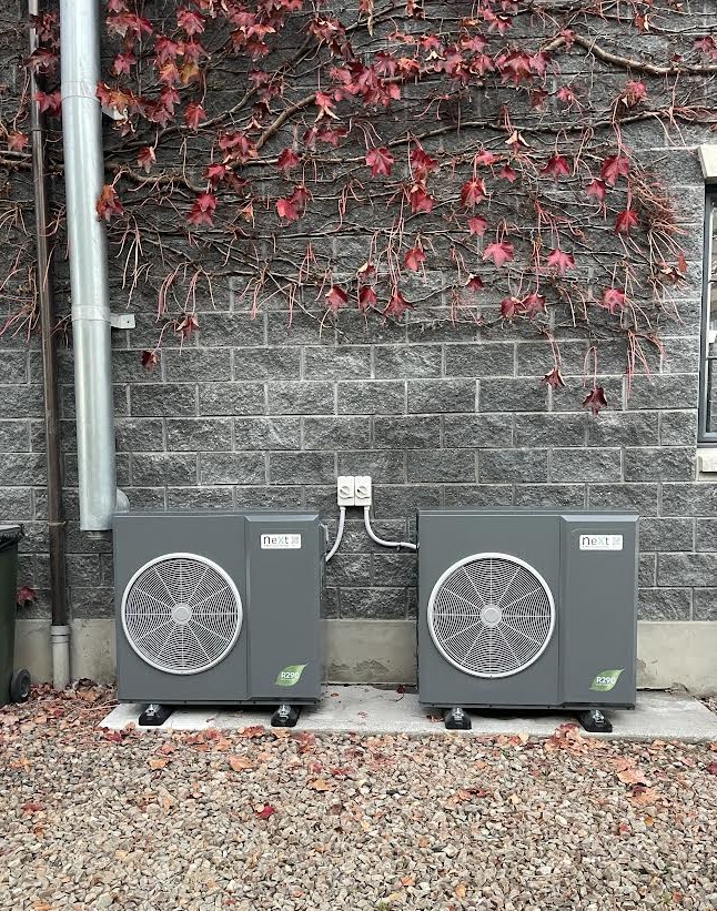 neXt air to water heat pumps installed in a residential property